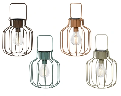 Solar Lantern Iron Steady 4Col  Asst. H.18Cm - image 3