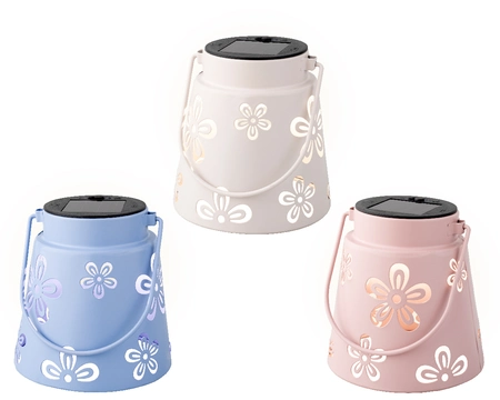 Solar Lantern Metal Steady 3Col  dia11.50-H11.00cm-1L asst. - image 3