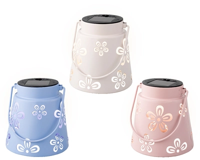 Solar Lantern Metal Steady 3Col  dia11.50-H11.00cm-1L asst. - image 3