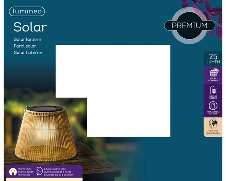 Solar Lantern Natural/Warm White dia28-H22cm-4L - image 2