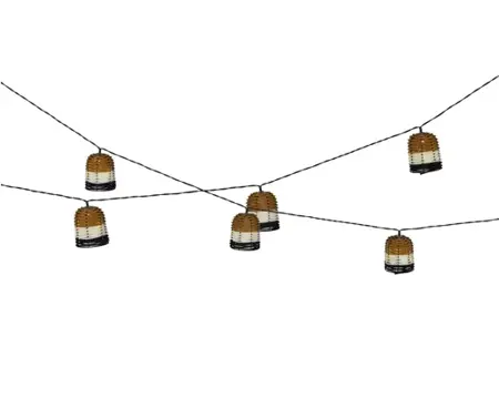 Solar Partylight Wicker Steady Natural/Warm White L.210Cm - image 2