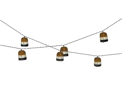 Solar Partylight Wicker Steady Natural/Warm White L.210Cm - image 2