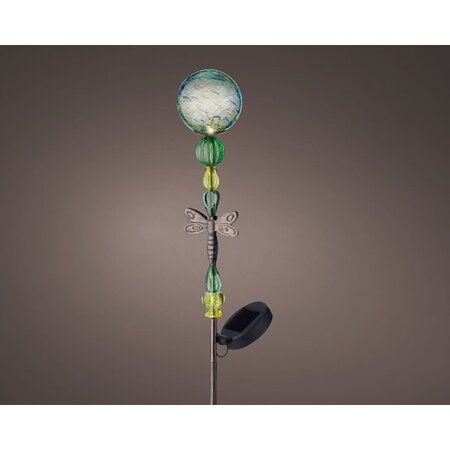 Solar Stake Light Glass Steady H62.00cm-1L Green