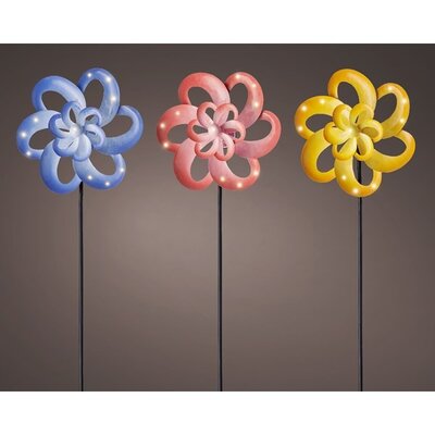 Solar Stake Light Iron H130cm-10L Asst