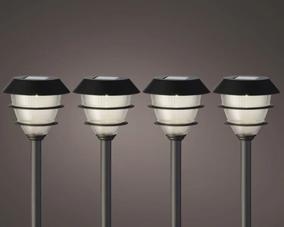 Solar Stake Light  Steady Black/Warm White H.30.5Cm