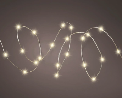 Solar Stringlights Silver Wire Warm White - image 2