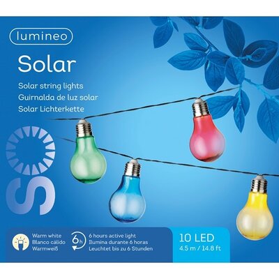 Solar Stringlights Steady H450.00cm-10L Black/Multi
