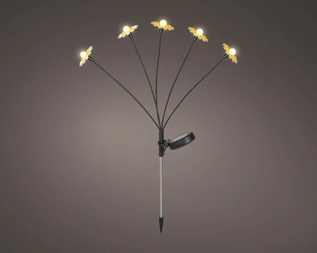 Solar Sunflower Metal Steady Yellow/Warm White H.60Cm - image 1