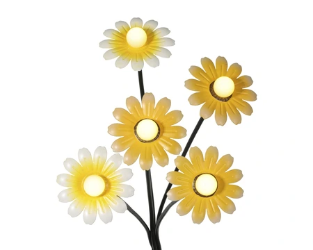Solar Sunflower Metal Steady Yellow/Warm White H.60Cm - image 3