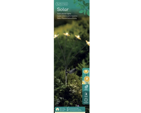 Solar Sunflower Metal Steady Yellow/Warm White H.60Cm - image 4