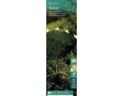 Solar Sunflower Metal Steady Yellow/Warm White H.60Cm - image 4