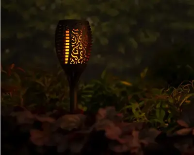 Solar Torch  Fire Flame Effect Black/Flame H.61.5Cm - image 4