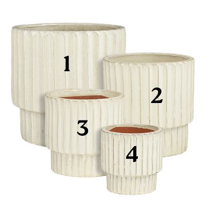 Sorrento Pot Round Cream - H35,5Xd36Cm