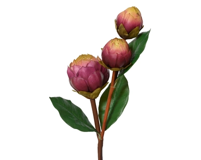 Spray Artichoke On Stem Pe Artichoke H68.00cm purple