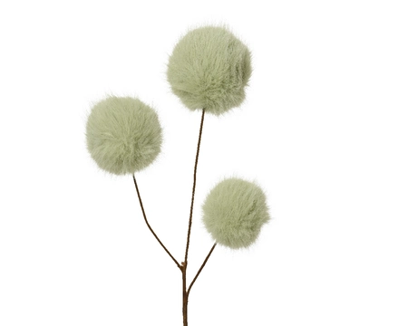 Spray Faux Fur sage green W12-H70cm