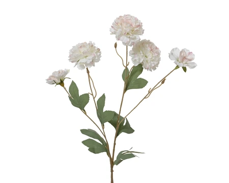 Spray Hibiscus On Stem Polyester Mutabilis Light Pink L.78Cm