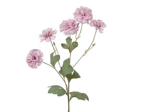 Spray Hibiscus On Stem Polyester Mutabilis Soft Pink L.78Cm