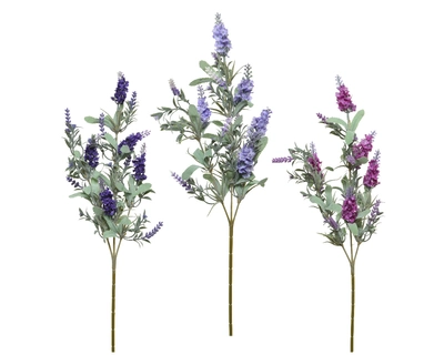 Spray Lavender On Stem Polyester 3Col H68.00cm asst. - image 1
