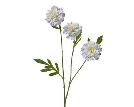 Spray Marigold On Stem Polyester Spray X 3 Light Blue H.61Cm