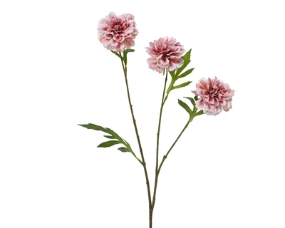 Spray Marigold On Stem Polyester X 3 Coral/Colour H.61Cm