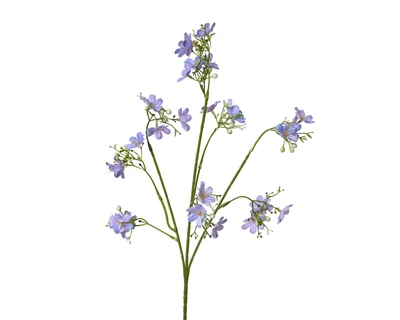 Spray Mini Flower Polyester Mini Flower Blossom Purple L.67Cm