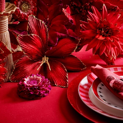 Spray Polyester Velvet red L23-W10-H60cm - image 2