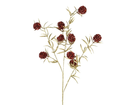 Spray Tinsel red/gold L21-W7-H70cm