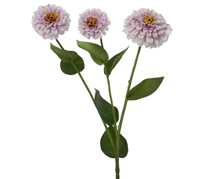 Spray Zinnia On Stem Polyester Lilac L.47Cm