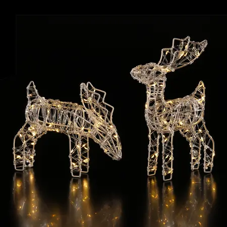 Spun Acrylic Warm White Deer - image 1