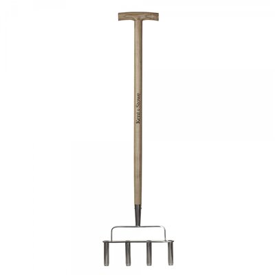Stainless steel Lawn Aerator 4 Prong
