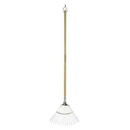 Stainless steel Long Handled Lawn/Leaf Rake