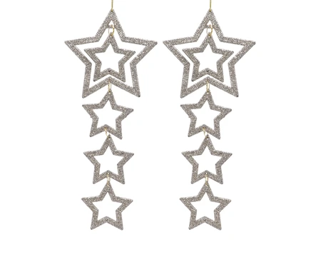 Star Plastic Glitters Champagne W.6cm x H.7.5cm