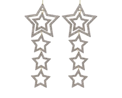 Star Plastic Glitters Champagne W.6cm x H.7.5cm