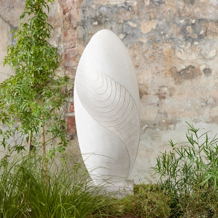Statue Fibre Clay Oval Off-White H79Cm - image 2