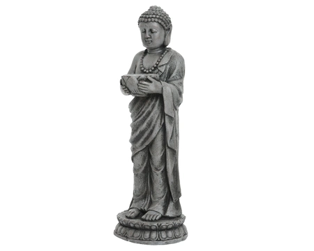 Statue Grey Washed Standing Buddha H84.5Cm - image 1