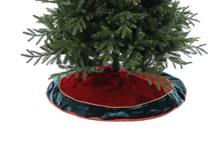 STC 106Cm Red And Green Velour Tree Skirt