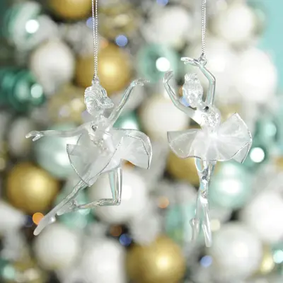 STC 11Cm 2 Asstd Pearl White And Silver Ballerinas
