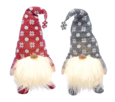 STC 40Cm Bo Lit 2 Asstd Sitting Gonks - Red / Grey