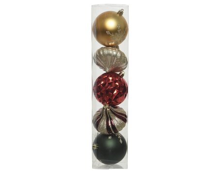 STC Bauble Shatterproof Sh-Mt-Gl Mix Assorted