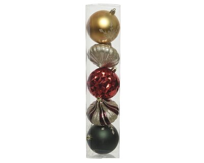 STC Bauble Shatterproof Sh-Mt-Gl Mix Assorted