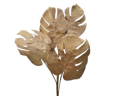 STC Monstera On Stem Polyester Gold