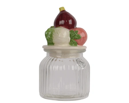 Storage Jar Dolomite Fruits Multi D.11Cm X H.20Cm