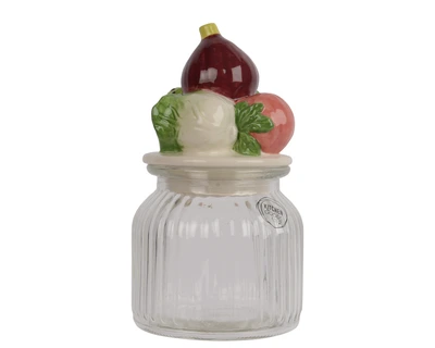 Storage Jar Dolomite Fruits Multi D.11Cm X H.20Cm