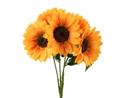 Sunflower On Stem Polyester L20.00-W20.00-H46.00cm yellow