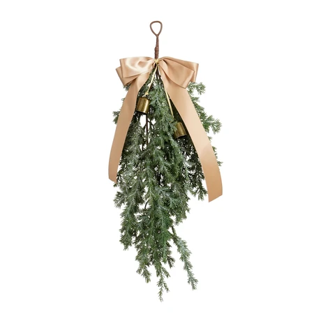 Swag Bell Ribbon Gold L55Xw25