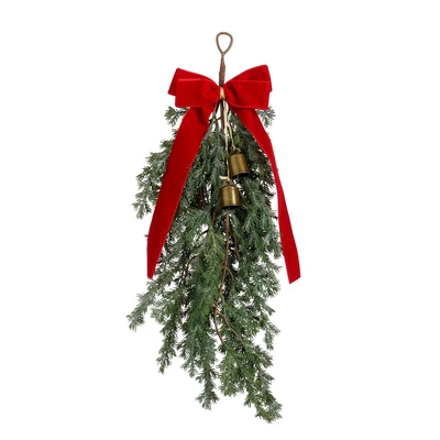 Swag Bell Ribbon Red  L55Xw25