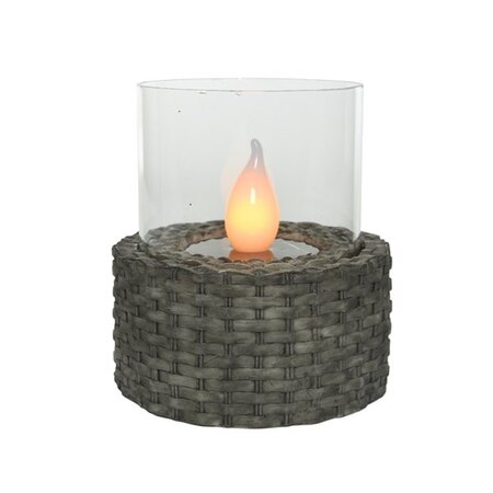 Table Light Polyresin Anthracite D12X13.5Cm-14L