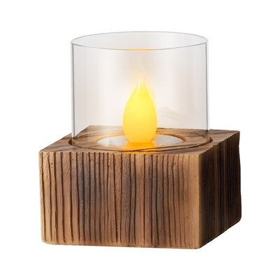 Table Light Polyresin Wood Dia12X14Cm-14L