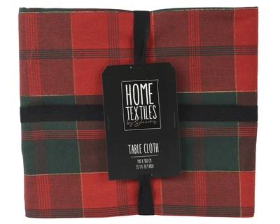 Tablecloth Cotton Green/Red L.180cm x W.140cm - image 1