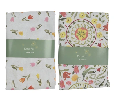 Tablecloth Poly Cotton Digital Print Tulip 2 Asst. L.140Cm X W.250Cm